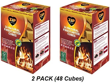 Zip Natural Firestarter Instant Light Cubes, 24 Count (2) Pack 48 Cubes