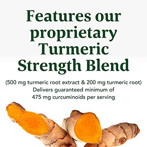 MegaFood Turmeric Curcumin Extra Strength - Whole Body Supplement to Support Healthy Inflammation Response with Black Pepper - Gluten Free, Vegan & Made without Dairy & Soy - 60 Tabs (30 Servings)