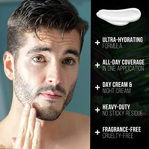 Face Moisturizer for Men, Premium Face Lotion for Men, Ultra-Hydration Face Cream for Men, Anti Aging Cream for Men, Natural Ingredients include, Hyaluronic Acid, Aloe Vera and Glycolic Acid