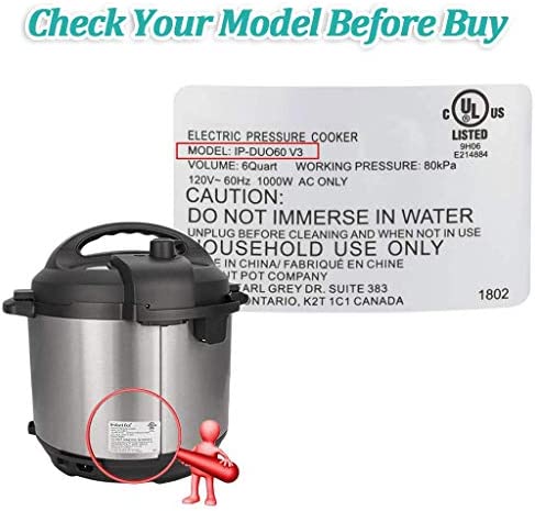 Steam Release Handle, Original Float Valve Replacement Parts with 3 Silicone Caps for Instant Pot LUX 5Qt, 6 Qt, IP-LUX50, IP-LUX60 Pressure Cooker Steam Vale by ZYLONE