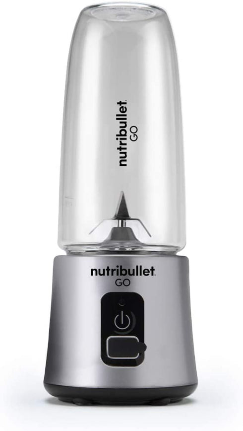 nutribullet GO Portable Blender for Shakes and Smoothies, 13 Ounces, 70 Watts, Silver, NB50300S