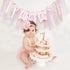 Pink Sweetheart One Birthday Banner - Pink Tutu Skirt High Chair Banner , 1st Birthday Party Gifts for Girls , Pink Bow-knot Decoration , Birthday Party Decorations , Photo Decoration Props , Valentines Day Banner