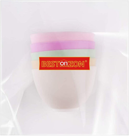 5 Pcs 10.5X7CM Home Use Odorless Anti-drop Silicone Bowl Facial Mask Mixing Bowl Prep Measuring Bowl (M)