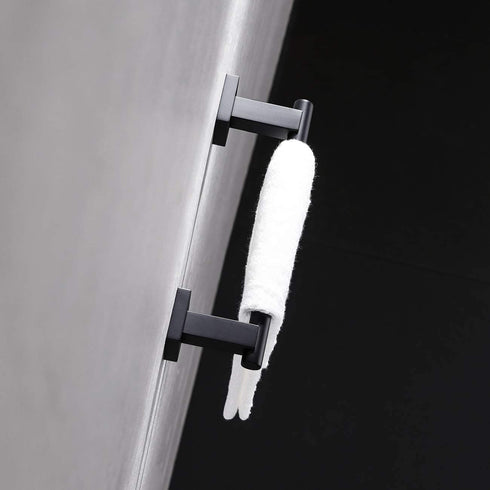 Miyili Matte Black 9-Inch Towel Bar SUS 304 Stainless Steel Hand Towel Holder for Bathroom or Kitchen Wall Mount, A02B23A