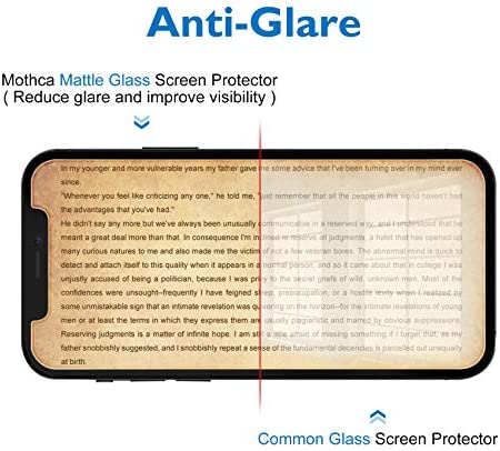 Mothca Matte Glass Screen Protector for iPhone 12 mini Anti-Glare & Anti-Fingerprint Tempered Glass Clear Film Case Friendly Easy Install Bubble Free for iPhone 12 mini 5.4-inch(2020) - Smooth as Silk