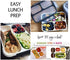 Bento Lunch Box For Adults, Kids | Leakproof Meal Prep Portion Control Boxes Japanese Style for Boys Teens 3 Compartment Slim Container For Work, School | Eco-friendly Divided Containers, Grey - Black