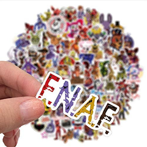 100pcs Five Nights at Freddy's Vinyl Skateboard Guitar Travel Case Sticker Door Laptop Luggage Car Bike Bicycle Stickers (Five Nights at Freddy's)