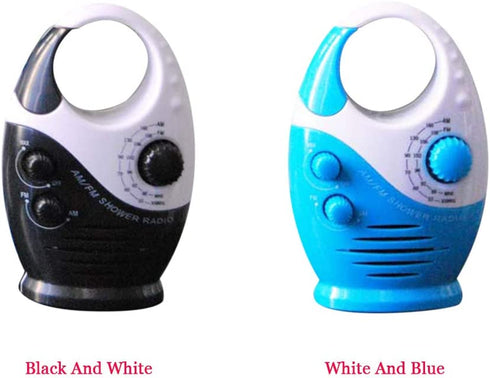 Shower Radio, Bathroom Radio AM FM, Waterproof Hanging Shower Radio Adjustable Volume