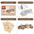 ROKR 3D Wooden Puzzle for Adults-Mechanical Car Model Kits-Brain Teaser Puzzles-Vehicle Building Kits-Unique Gift for Kids on Birthday/Christmas Day(1:16 Scale)(MC401-Grand Prix Car)