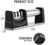 Professional Knife Sharpener - Kitchen 3 Stage Knife Sharpener, Diamond, Tungsten Steel and Ceramic Rod, Safe and Easy to Use