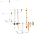 Okllen 2 Pack 2 Tier Acrylic Bracelet Holder, T-bar Clear Jewelry Display Stand, Necklace Storage Tower Jewelry Hanging Organizer for Bangle, Watch, Pendant, Headband Scrunchy, 9.5" W x 10" H
