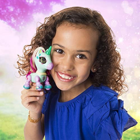 Zoomer - Zupps Tiny Unicorns, Breeze, Interactive Unicorn with Light-up Horn, for Ages 4 and Up
