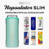 BrüMate Hopsulator Slim Can Cooler Insulated for 12oz Slim Cans | Skinny Can Coozie Insulated Stainless Steel Drink Holder for Hard Seltzer, Beer, Soda, and Energy Drinks (Glitter Aqua)