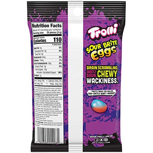 Trolli Sour Brite Eggs, Assorted 4.0 Ounce