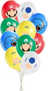 Mario Brothers Party Supplies Mario Birthday Party Supplies Mario Balloons Banner Cake Toppers for Party Decorations, Set of 57 Pcs