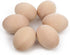 DomeStar Wooden Fake Chicken Eggs, 6PCS 2.5" Unpainted Faux Wood Eggs for Encouraging Hens to Lay Eggs