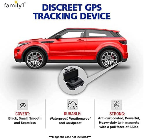 Family1st GPS Tracker for Vehicles Car Automobiles Trucks and Kids with Real time Tracking App Discreet Tracking Device for Cars Anti-Theft. Subscription Required