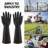 Chemical Resistant Rubber Gloves, ENPOINT Waterproof Heavy Duty Industrial Natural Latex Safety Work Glove Reusable Forearm Protection, Chemical/Mechanical/Oil/Acid/Alkali Resistant, 1 Pair XXL
