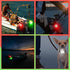 Mudder 4 Pieces Boat Bow Lights LED Boat Navigation Lights with 5 Pieces Button Batteries for Boat Kayak Pontoon Hovercraft Yacht Motorboat Bike Hunting Night Running Fishing (Red, Green, White)