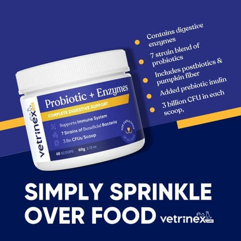 Vetrinex Labs Coprophagia Poop Eating Deterrent & Prevention, Stop & Prevent Stool Eating Treatment - Probiotics for Dogs, Cats and Puppies - Forbids Dog from Eating Poop - Probiotic Powder