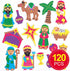 Baker Ross AT136 Nativity Foam Stickers - Pack Of 120, Christmas Arts And Crafts, Assorted