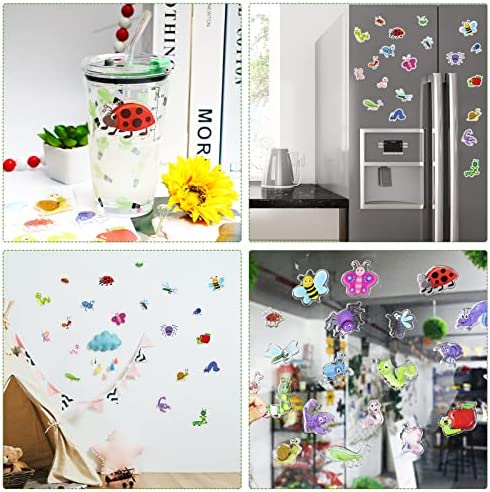 20 PCS Insect Thick Gel Clings Spring Summer Insect Window Gel Clings Decals Stickers for Kids Toddlers and Adults Home Airplane Classroom Nursery Winter Insects Animals Party Supplies Decorations Removable and Reusable