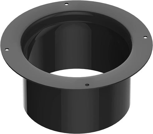 Hon&Guan 5 Inch Duct Connector, Plastic 5 Inch Dust Collection Fittings Duct Flange for Heating Cooling Ventilation System, Black.