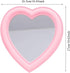 Heart Makeup Mirror Heart Mirror Cosmetic Mirror Wall Desktop Mirror Bedroom Mirror Gift for Women (Light Pink)