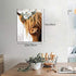 HLJ ART Cow Print Farmhouse Wall Decor - Abstract Canvas Paintings Picture Prints Artwork for Home Decor (Brown, 11 x 14inch)