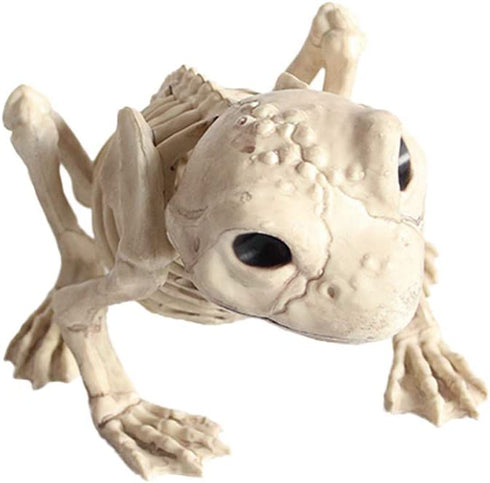 BESTOYARD 1pc Halloween Animal Scary Skeleton Props Happy Halloween Spooky Skull Animal Skeleton Frame (Frog)