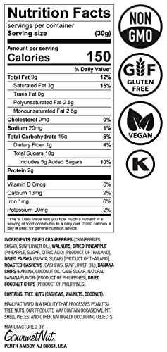 Power Up Trail Mix Trail Mix KetoFriendly PaleoFriendly NonGMO Vegan GlutenFree No Artificial Ingredients Gourmet Nut oz Bag, High Energy, 14 Ounce