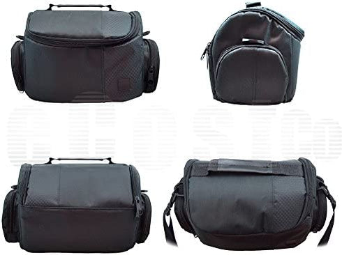 Large Digital Camera / Video Padded Carrying Bag / Case for Nikon, Sony, Pentax, Olympus Panasonic, Samsung, and Canon DSLR Cameras + eCostConnection Microfiber Cloth