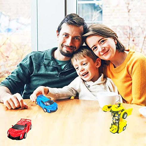 FQDVM Transformers Robot Car 2 in 1 Best Toys for 3 4 5 6 7 8 Year Old Kids? Christmas Birthday Gifts for 3-12 Year Old Boys Girls(Red)