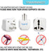 Ceptics European/India to US plug adapter - Flat outlet UK to US, Europe Round Australian to USA 3 Prong - 220 to 110 Travel Adaptor, European to American (Type B) - 3 Pack (GP-5-3PK)