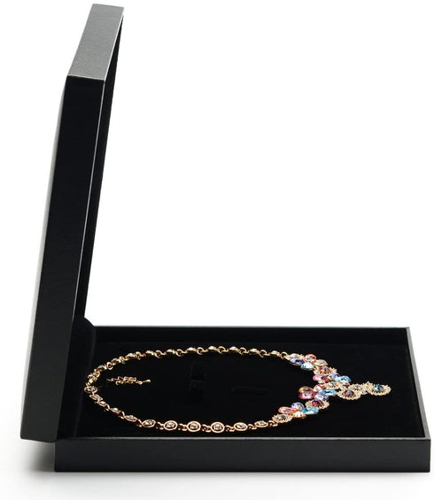 Oirlv Black Jewelry Set Box,Ring/Earrings/Big Necklace Gift Case