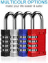 ZHEGE Combination Lock, 4 Digit Outdoor Waterproof Padlock for School Gym Locker, Fence, Gate, Toolbox (Blue)