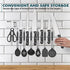 Magnetic Knife Holder for Wall - Stainless Steel Knife Magnetic Strip 18 Inch - Wall Knife Magnet Bar Rack With Hooks - Kitchen Utensil Holder and Knife Storage Holder