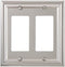 Amerelle Continental Double Rocker Cast Metal Wallplate in Satin Nickel