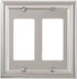 Amerelle Continental Double Rocker Cast Metal Wallplate in Satin Nickel