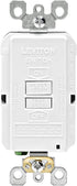 Leviton GFRBF-W Self-Test SmartlockPro Slim Blank Face GFCI Receptacle with LED Indicator, 20-Amp, White