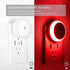 SerieCozy Red Night Light, Plug in Nightlight with Sensor, Diffused Light, Energy Efficient, Night Light Plug into Wall, for Bedroom, Bathroom, Kitchen, Hallway, Kids Room, Stairs, 2 Pack