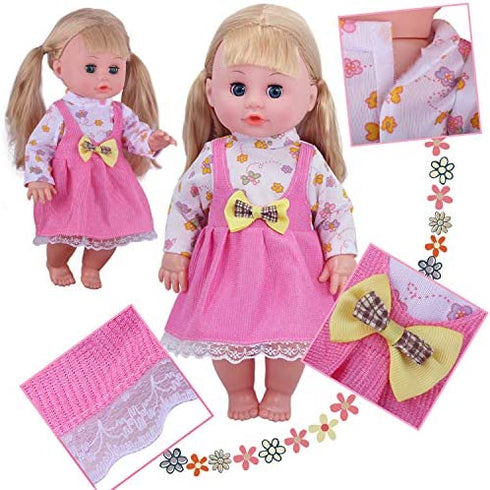 Young Buds Pack of 6 for 11-12-13 Inch Reborn Alive Baby Doll Clothes Outfits with Pillow Quilt Sheet Accessories Birthday Xmas Gift