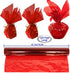 AnapoliZ Cellophane Wrap Roll Red | 100’ Ft. Long X 16” in. Wide | 2.3 Mil Thick Transparent Red | Gifts, Baskets, Treats, Cellophane Wrapping Paper | Colorful Cello Christmas, Holiday Color