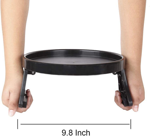 Sofa Armrest Clip Table Tray, Handy Remote Controls/Drinks/Gamepads Holder (Black)