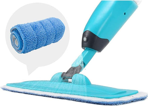 YOQXHY 8 Pack Microfiber Spray Mop Replacement Pads Wet Dry Floor Mops Refills Reusable 16.5x5.5 Inch for Home & Commercial,(Blue)