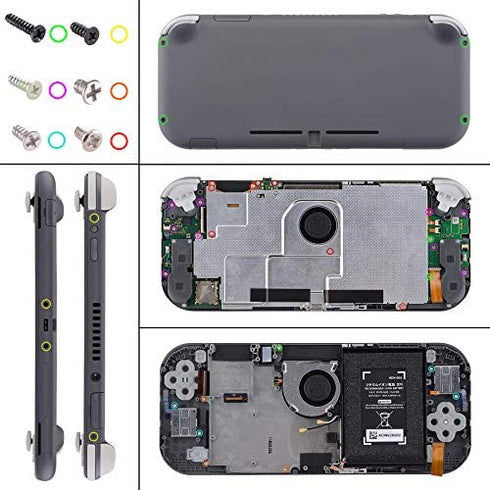 eXtremeRate Scarlet Red Replacement ABXY Home Capture Plus Minus Keys Dpad L R ZL ZR Trigger for Nintendo Switch Lite, Full Set Buttons Repair Kits with Tools for Nintendo Switch Lite