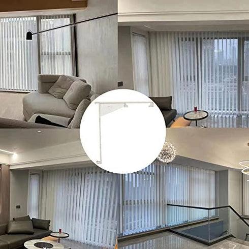 4pcs Valance Clips 3.5" Clear Vertical Blind Hidden Retainer Holder Installation Bracket with Built in Valance Outside Mount The headrail Size Measured 1.5"(38mm) in Top