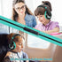 rockpapa Comfort+ Kids Headphones with Microphone and Volume Control, Boys Girls Student Over-Ear Headphones Wired for School Classroom Laptop PC Computer Tablet Black Teal