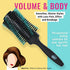 Wet Brush Smooth & Shine Round Brush - for Thick to Coarse Hair - A Perfect Blow Out with Less Pain, Effort and Breakage - Spiral Bristle Design Creates Smoother Styles