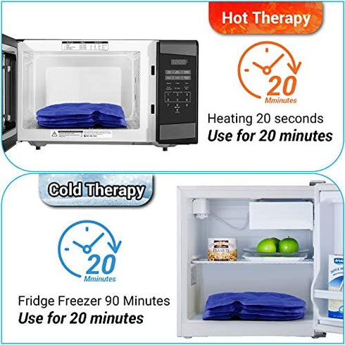 Microwavable Heated Mittens, Hot and Cold Hand Therapy Gloves, Heat Arthritis Gloves for Hands Warmer Therapy and Trigger Fingers Pain Relief & Carpal Tunnel Fit for Many Hand Sizes (Blue)